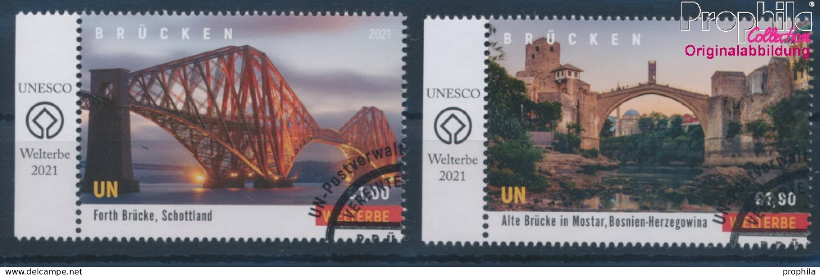 UNO - Wien 1113-1114 (kompl.Ausg.) Gestempelt 2021 Brücken Und Wasserstraßen (10357148 - Used Stamps