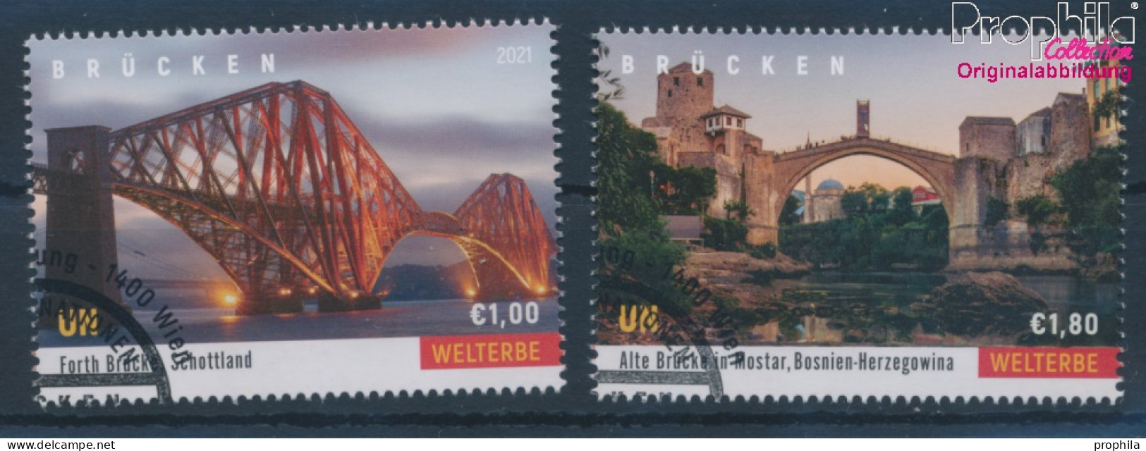 UNO - Wien 1113-1114 (kompl.Ausg.) Gestempelt 2021 Brücken Und Wasserstraßen (10357149 - Used Stamps