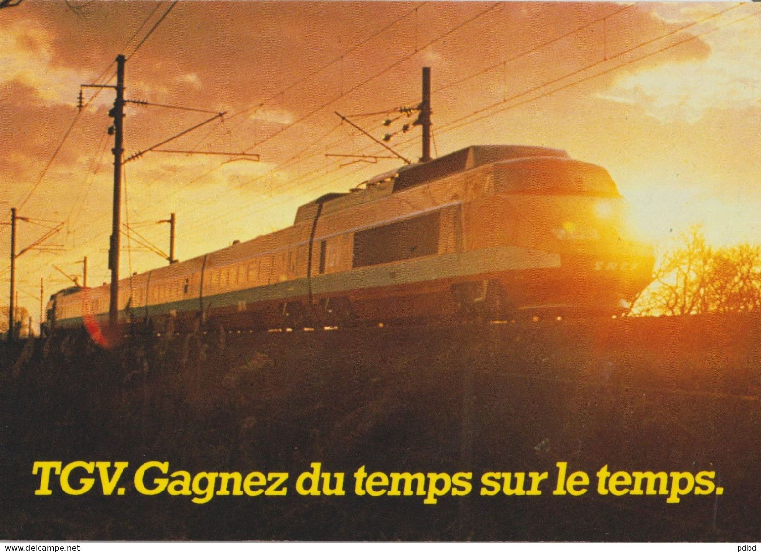 TGV 44 . 3 CPM . Gagnez Du Temps Sur Le Temps . Sud-Est . En Ligne . Pub SNCF . Tirage La Cigogne . - Treinen