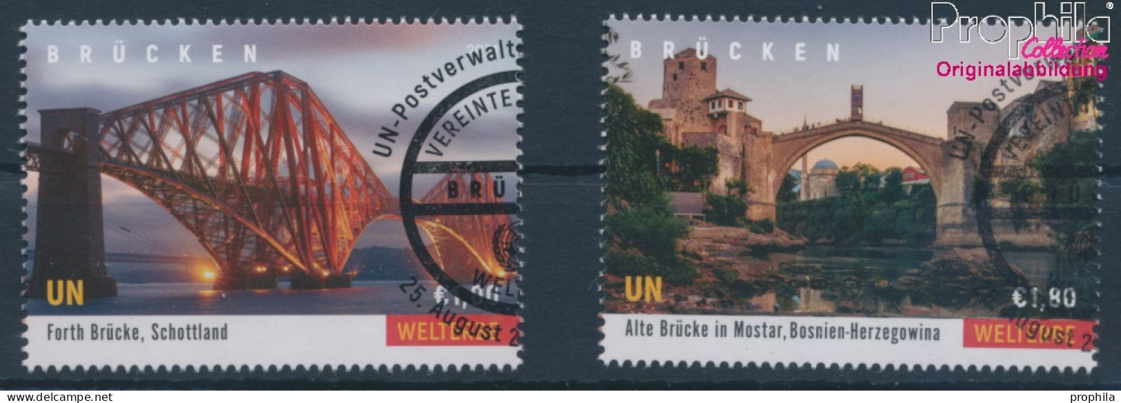 UNO - Wien 1113-1114 (kompl.Ausg.) Gestempelt 2021 Brücken Und Wasserstraßen (10357154 - Used Stamps