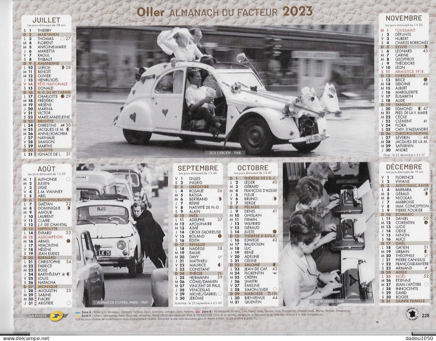 Calendrier Du Facteur 69 Rhone 2023 - Grand Format : 2001-...