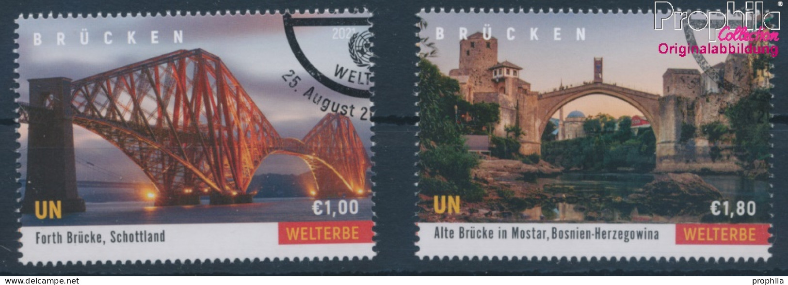 UNO - Wien 1113-1114 (kompl.Ausg.) Gestempelt 2021 Brücken Und Wasserstraßen (10357158 - Used Stamps