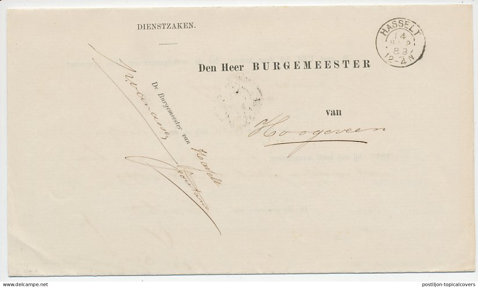 Kleinrondstempel Hasselt 1889 - Non Classés