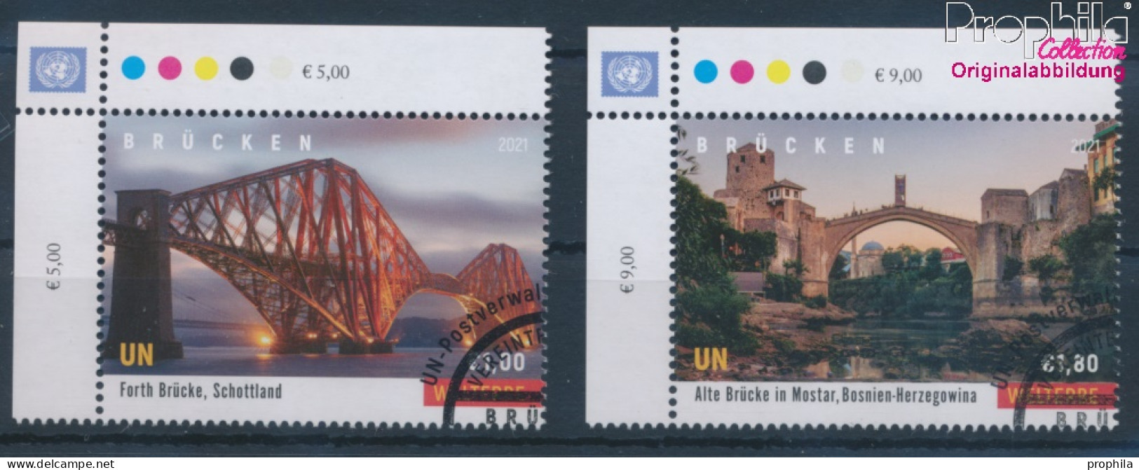 UNO - Wien 1113-1114 (kompl.Ausg.) Gestempelt 2021 Brücken Und Wasserstraßen (10357160 - Used Stamps