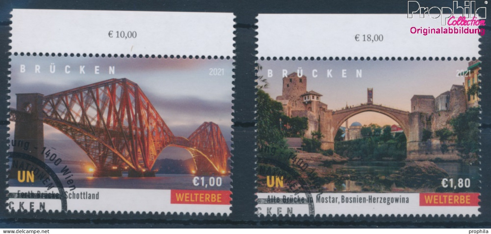 UNO - Wien 1113-1114 (kompl.Ausg.) Gestempelt 2021 Brücken Und Wasserstraßen (10357161 - Used Stamps