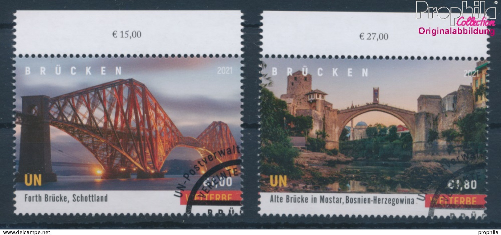 UNO - Wien 1113-1114 (kompl.Ausg.) Gestempelt 2021 Brücken Und Wasserstraßen (10357162 - Used Stamps