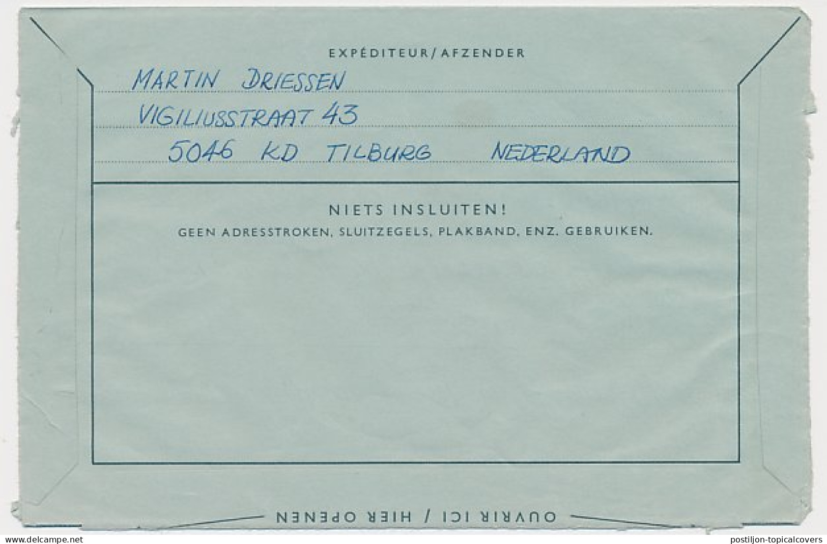 Luchtpostblad G. 26 Tilburg - Canterbury GB / UK 1980 - Postal Stationery
