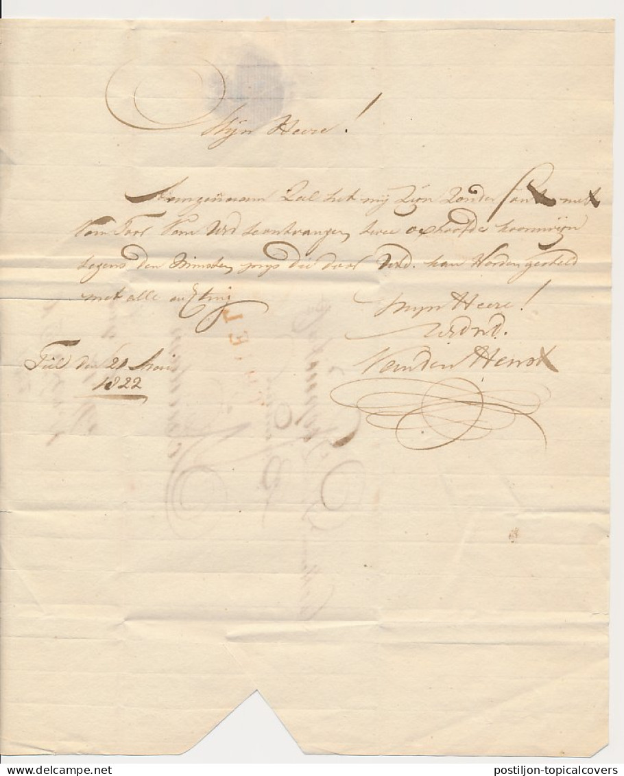 THIEL - Schiedam 1822 - Lakzegel - ...-1852 Voorlopers