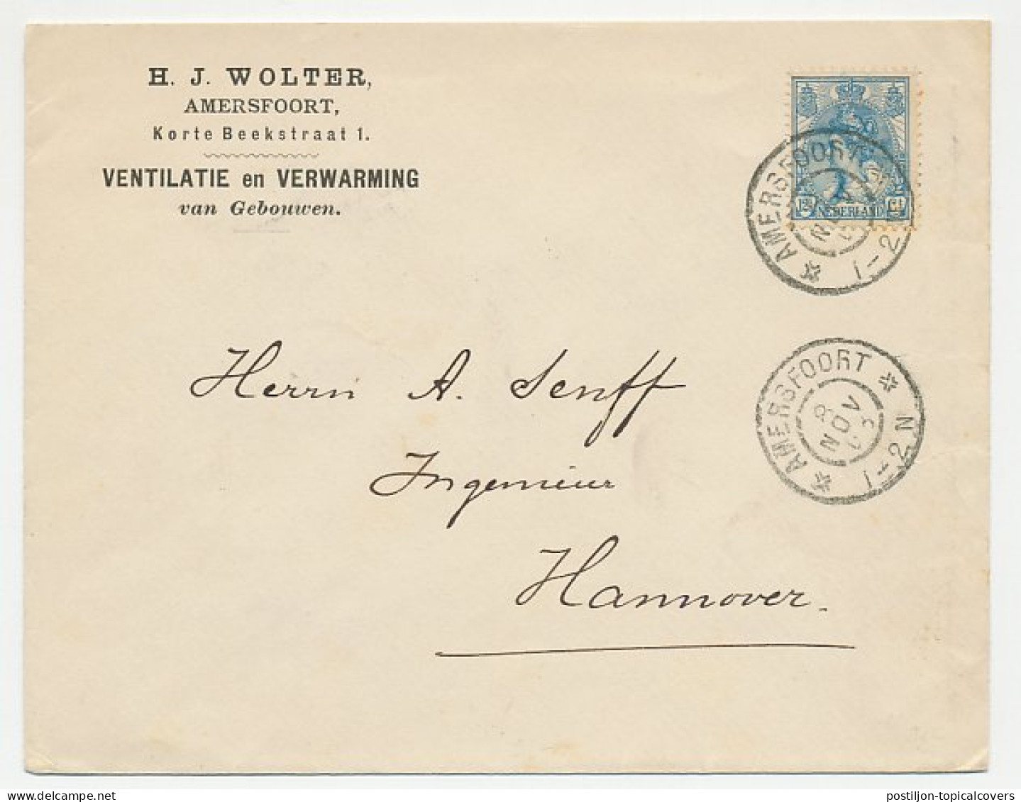 Firma Envelop Amersfoort 1903 - Ventilatie / Verwarming - Non Classés