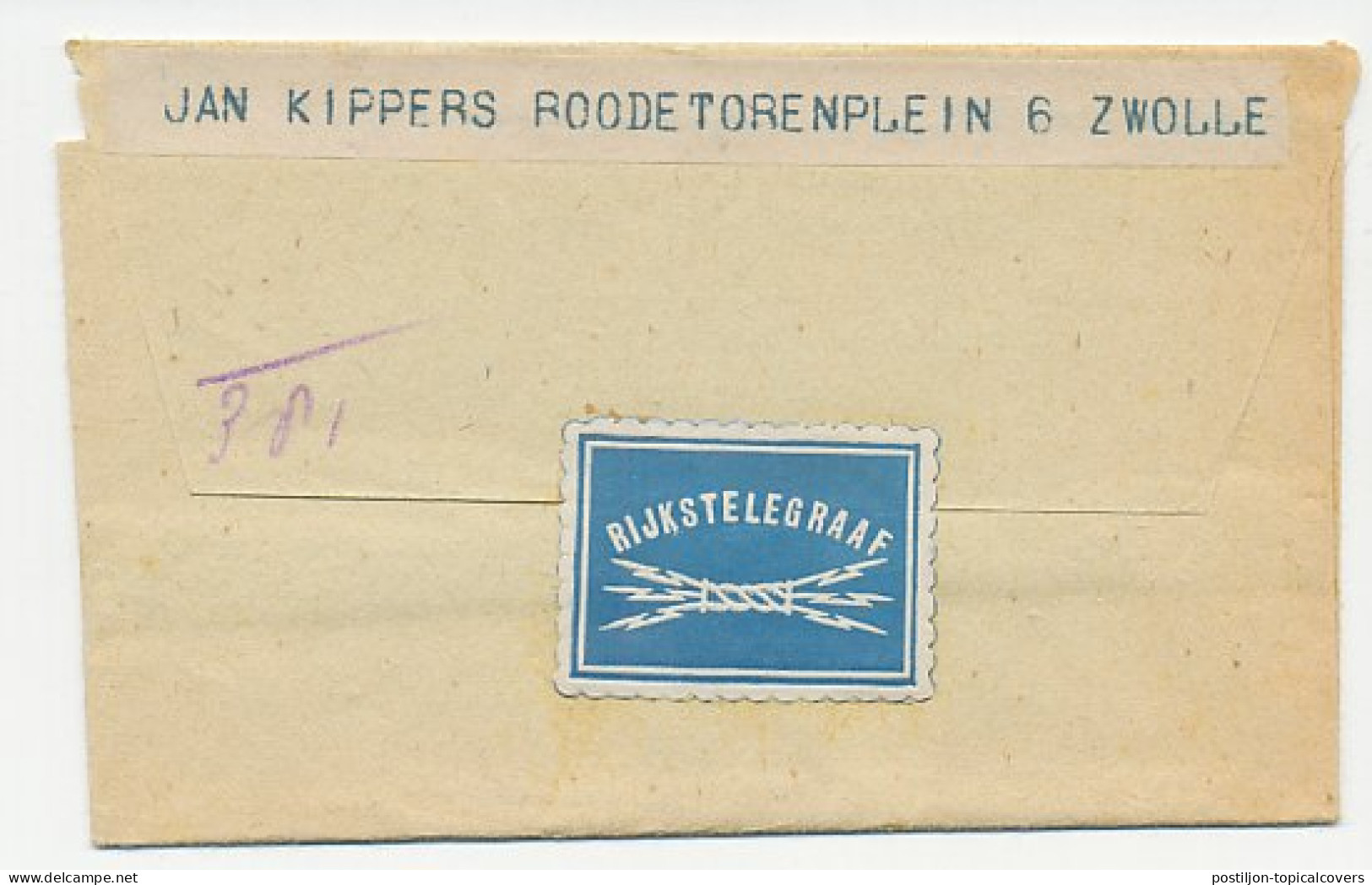 Telegram IJmuiden - Zwolle 1916 - Non Classés