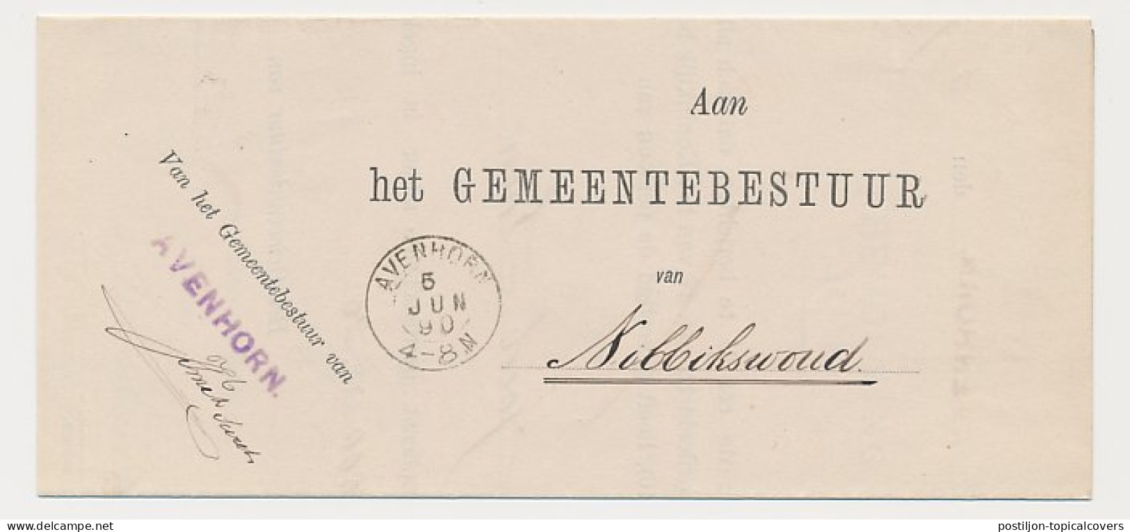 Kleinrondstempel Avenhorn 1890 - Ohne Zuordnung