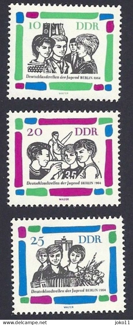 DDR, 1964, Michel-Nr. 1022-1024, **postfrisch - Nuovi