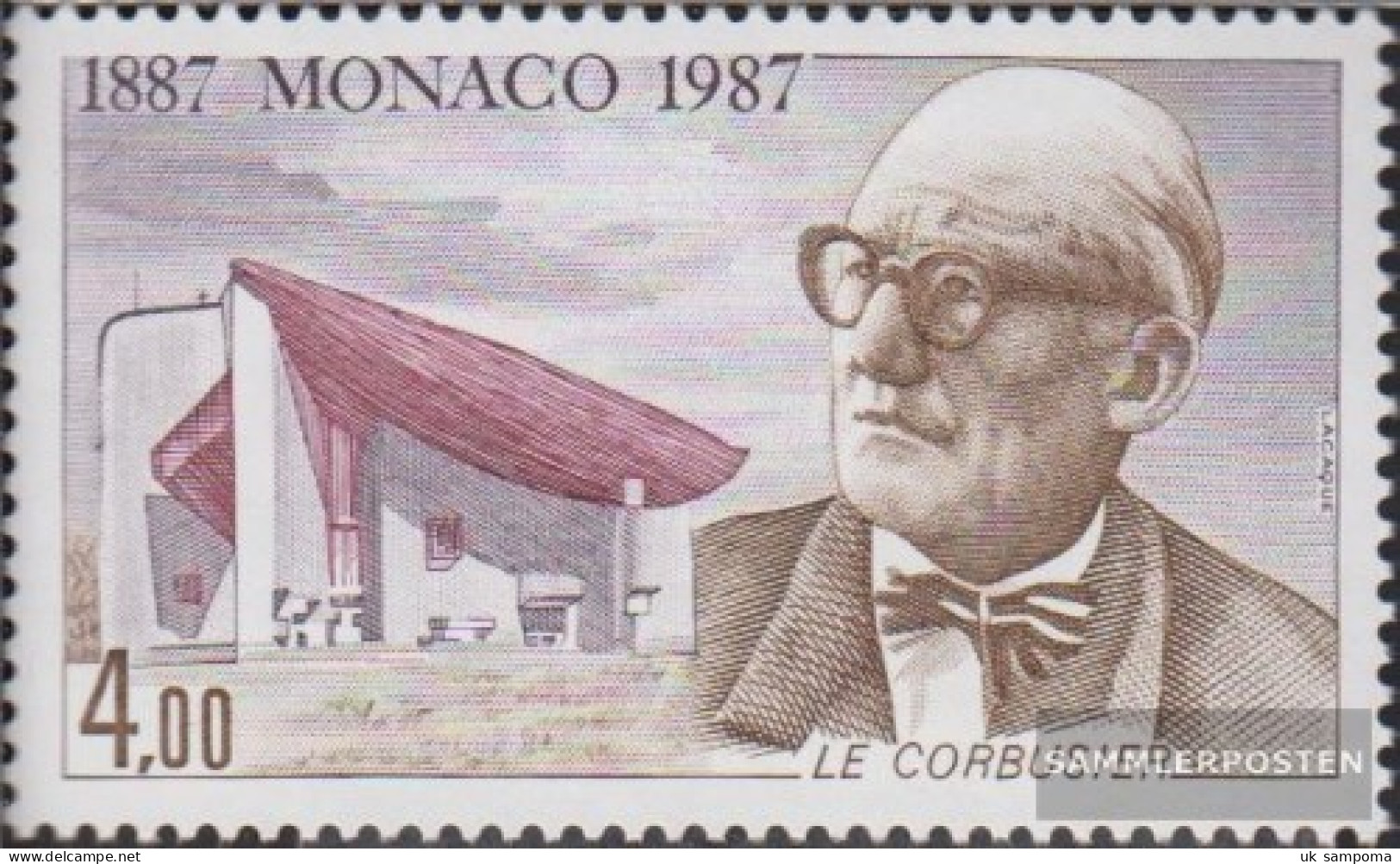 Monaco 1836 (complete Issue) Unmounted Mint / Never Hinged 1987 Le Corbusier - Neufs