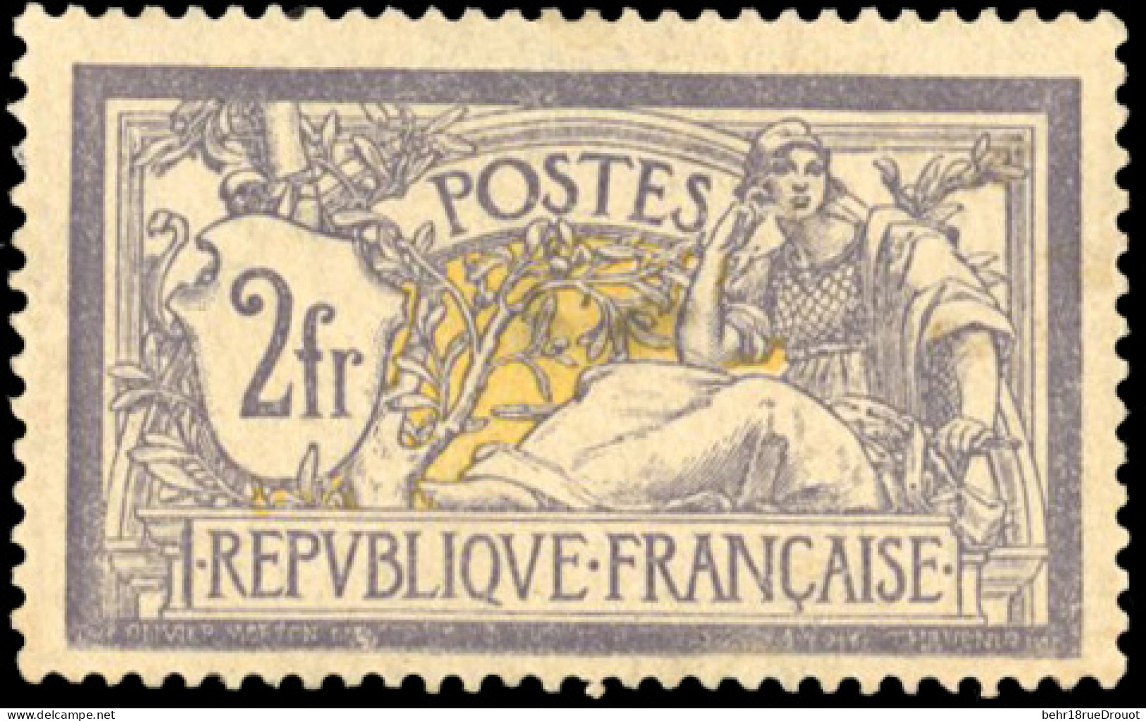 * 122 - 2F. Merson Violet Et Jaune. Gomme Très Altérée. - Other & Unclassified