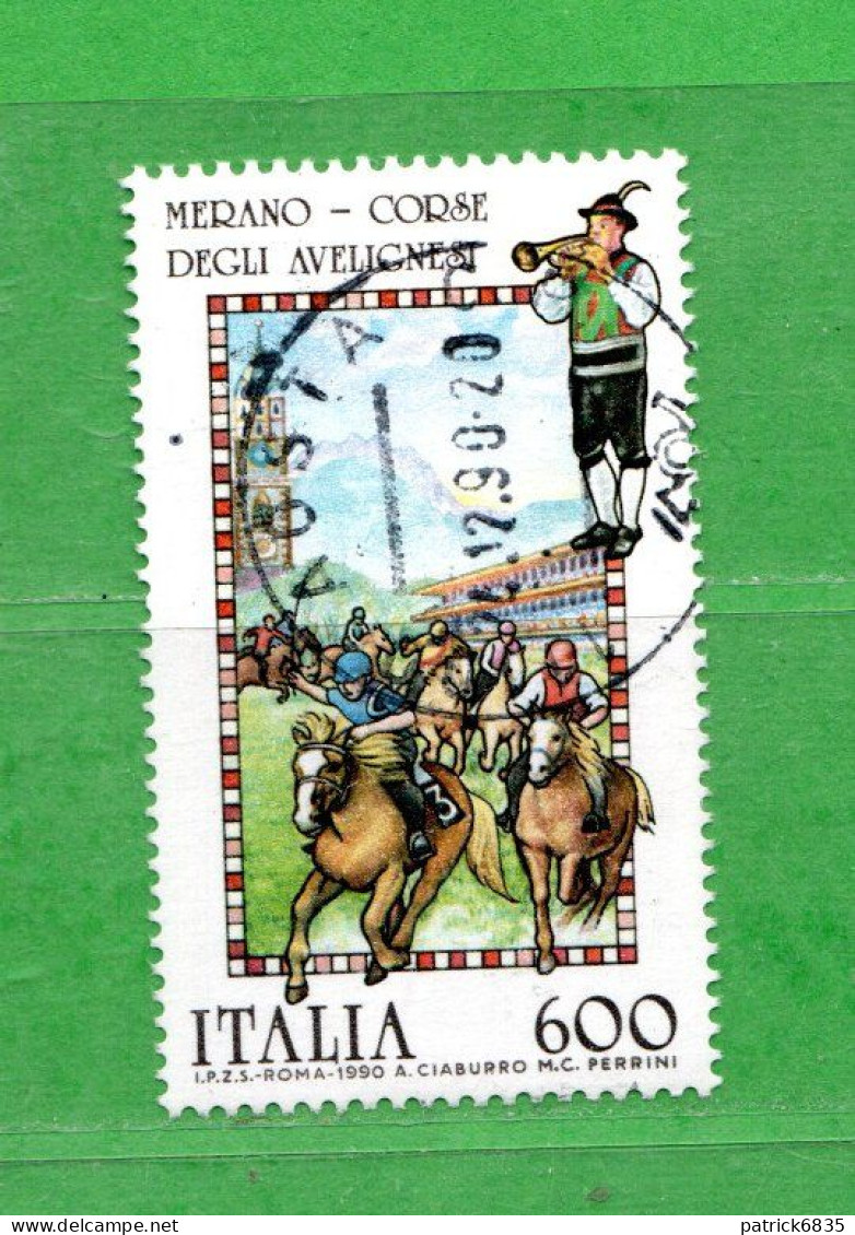 (Fr) ITALIA ° Anno 1990 - FOLCLORE Corse Degli AVELIGNESI MERANO. Unif. 1948. - 1981-90: Used