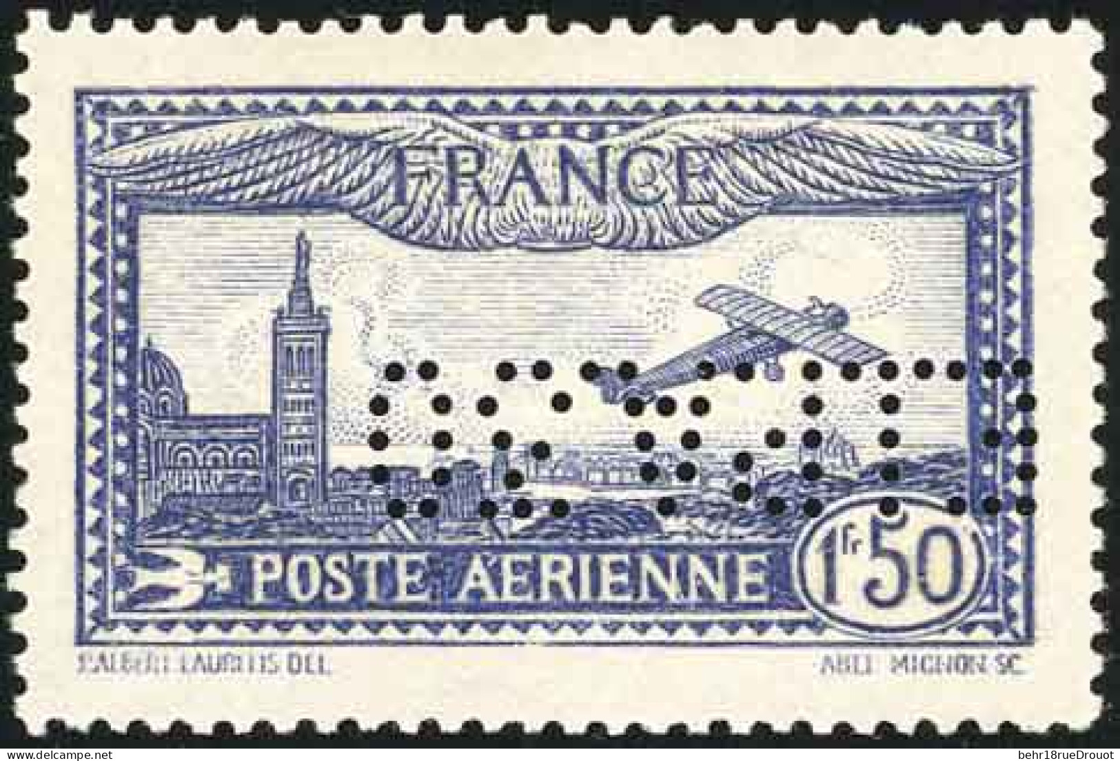 ** 6c - 1F.50 Bleu. Perforation EIPA30 Inversée. Non Coté. SUP. - Sonstige & Ohne Zuordnung