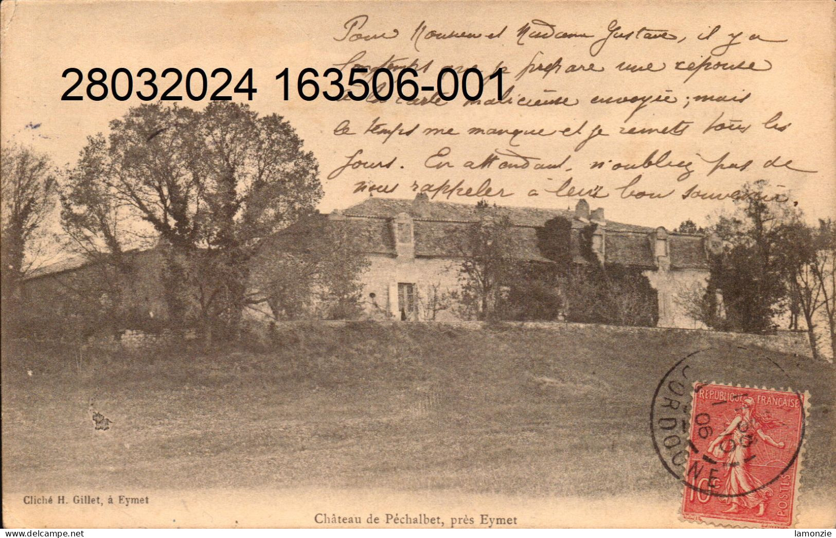 AGNAC. - Château De Péchalbet, Près Eymet. (scans Recto-verso) - Autres & Non Classés