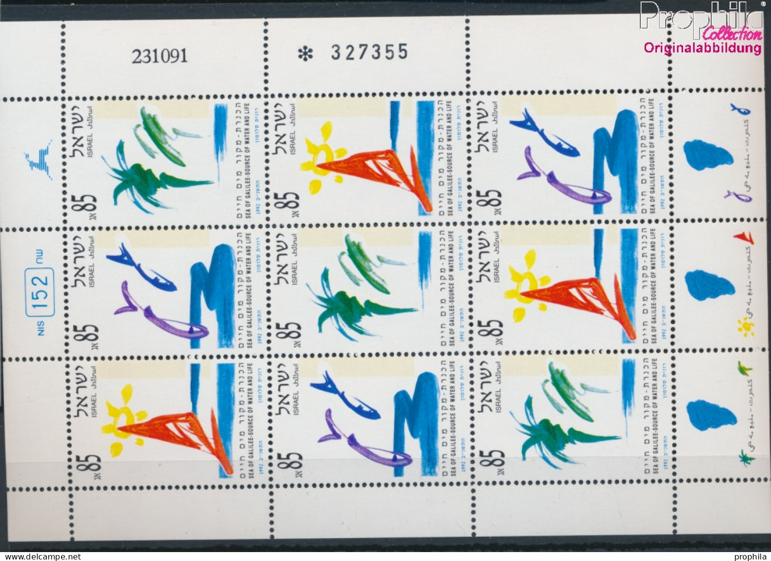 Israel 1214-1216 Kleinbogen (kompl.Ausg.) Postfrisch 1992 See Genezareth (10348784 - Unused Stamps (without Tabs)