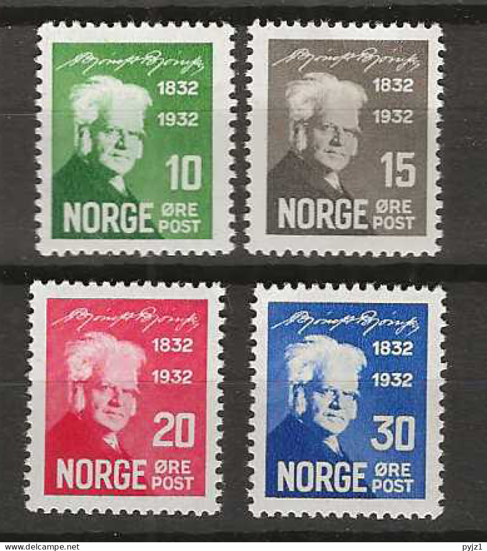 1932 MNH Norway Mi 163-66 Postfris** . - Nuovi