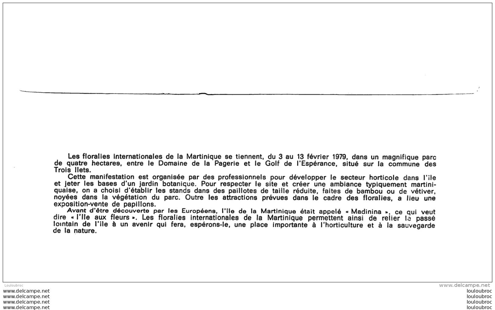 PREMIER JOUR D'EMISSION F.D.C  N°1111  03/02/1979  MARTINIQUE FLORALIES INTERNATIONALES - 1970-1979