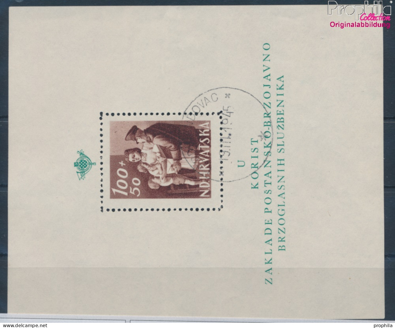 Kroatien Block9 (kompl.Ausg.) Gestempelt 1945 Postbeamte (10350063 - Croacia