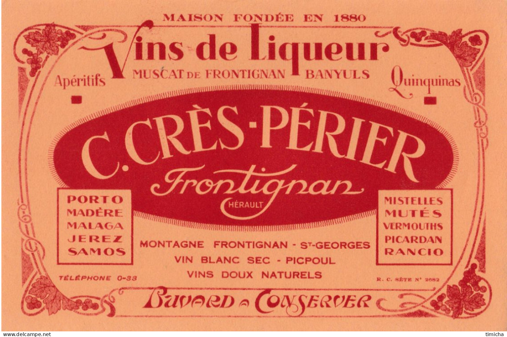 Buvard C. Crès-Périer à FRONTIGNAN - Liquore & Birra