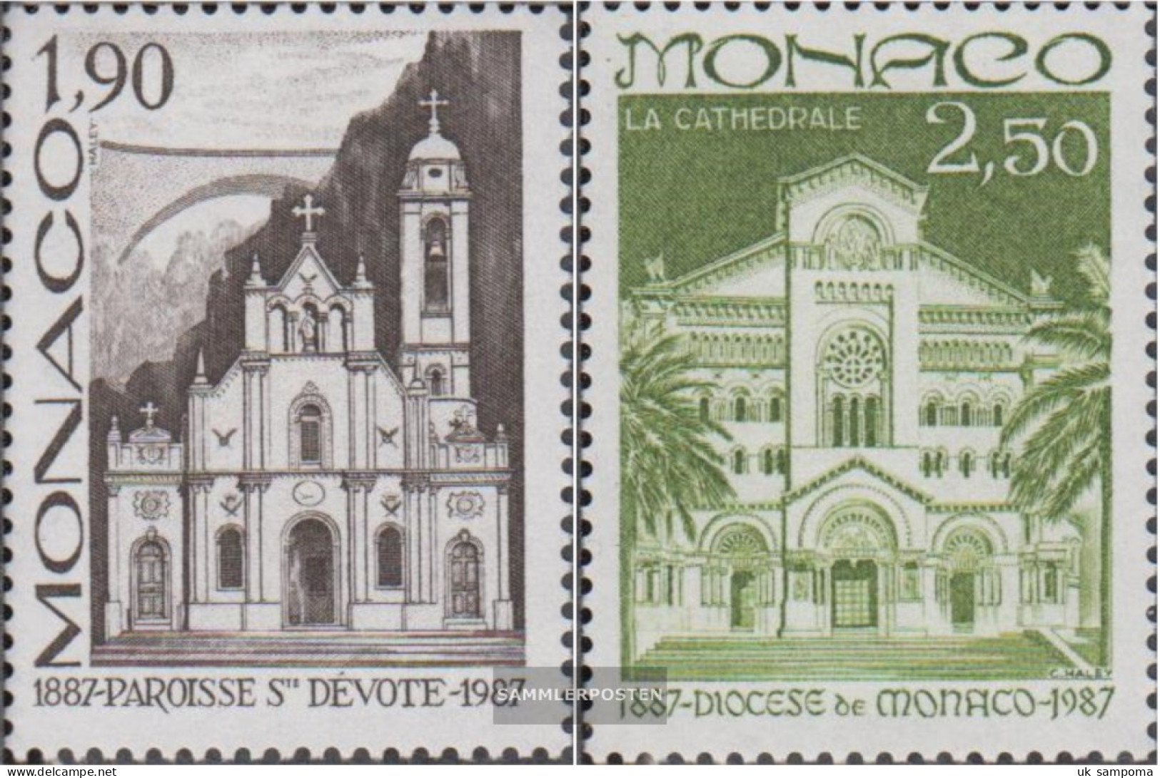 Monaco 1802-1803 (complete Issue) Unmounted Mint / Never Hinged 1987 Pfarrgemeinde - Neufs