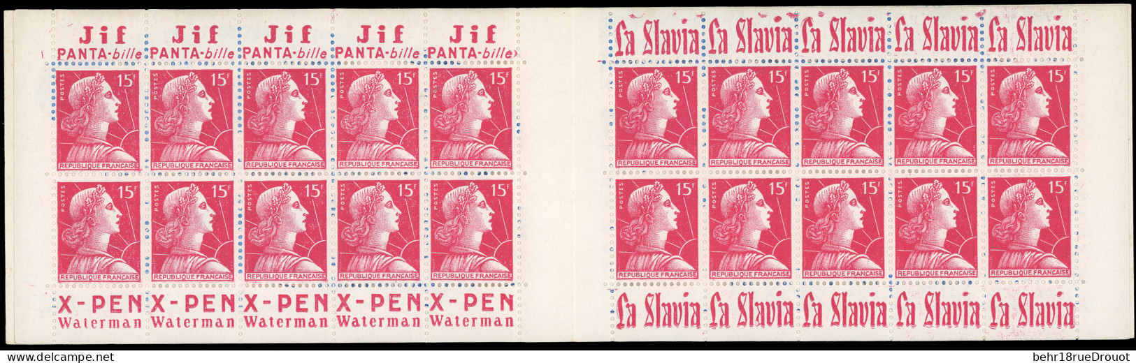 ** 1011-C18 - 15F. Rouge. Type Marianne De Muller. 20 Timbres. SUP. - Autres & Non Classés