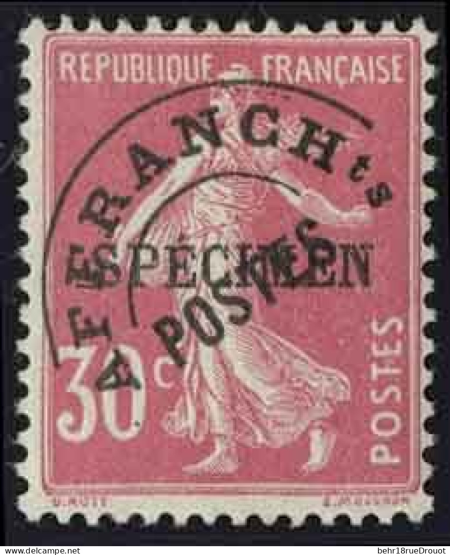 * 59-CI1 - Timbres-Taxe. 30c. Préo. Surcharge SPECIMEN. SUP. - Cours D'Instruction