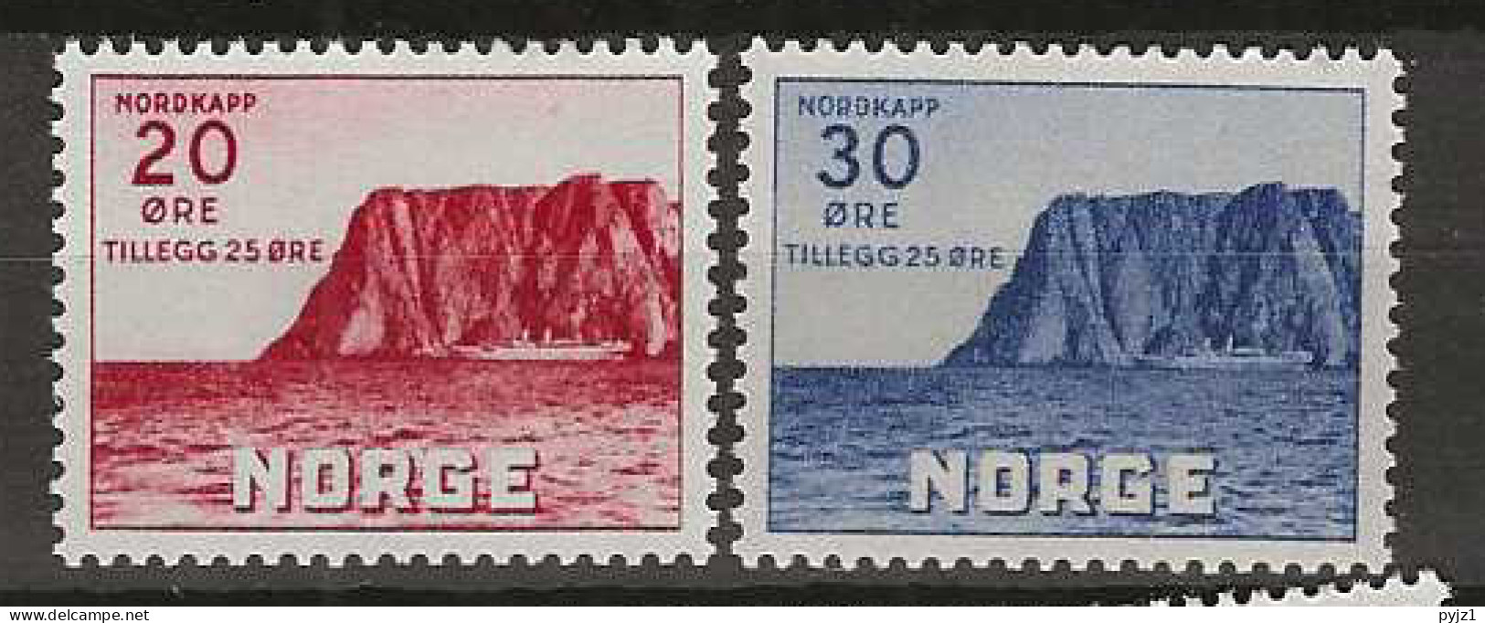 1938 MNH Norway Mi 198-99 Postfris** . - Neufs