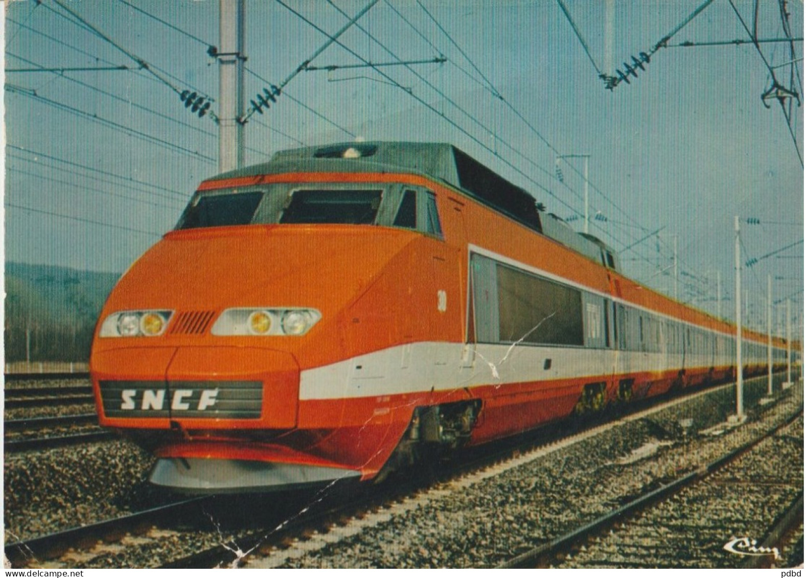 TGV 47 . 2 CPM Identiques (Voir Descriptif) . TGV  Sud-Est . En Ligne . Tirage CIM .  Combier Macon . - Treinen