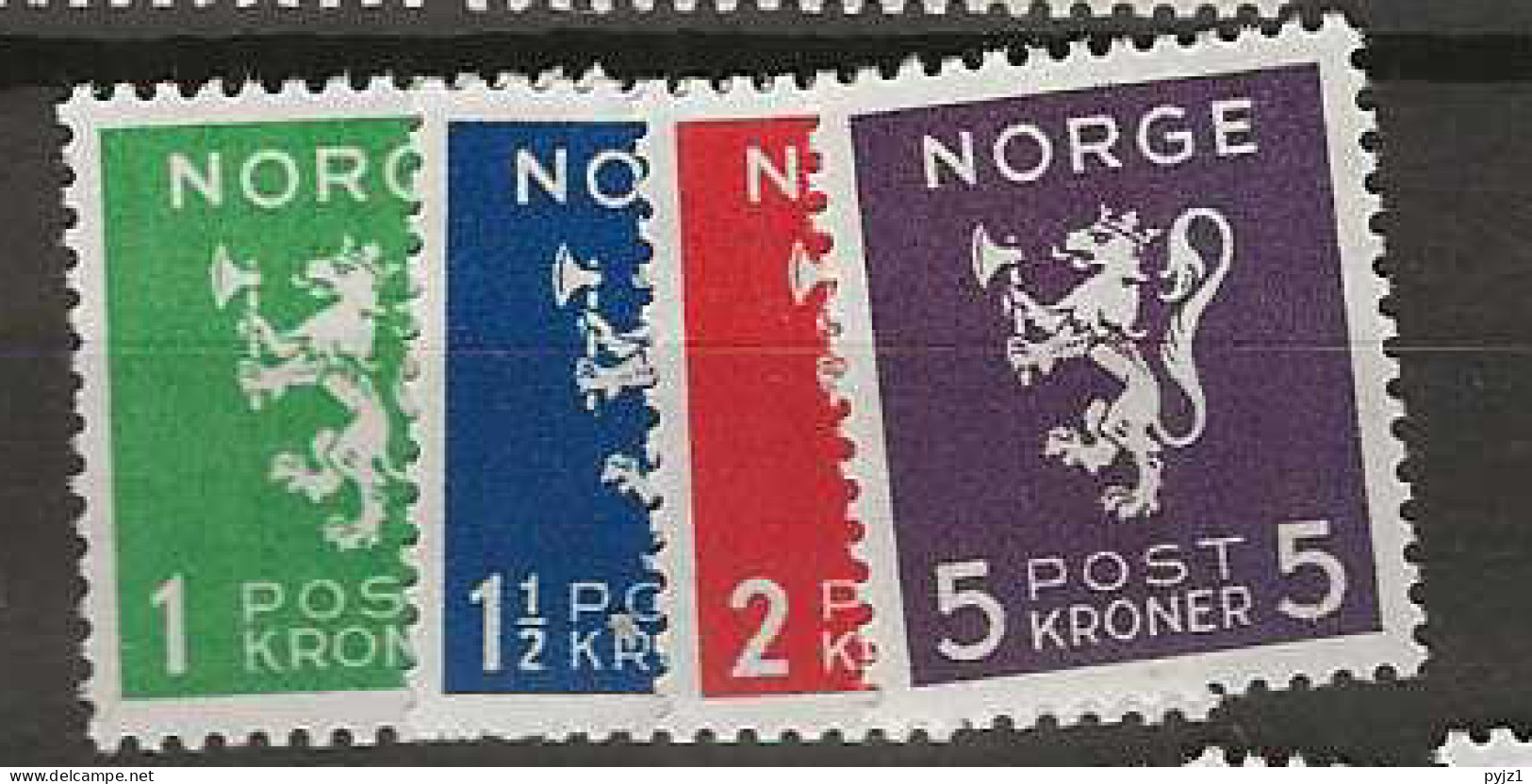 1940 MNH Norway Mi 207-10 Postfris** . - Unused Stamps