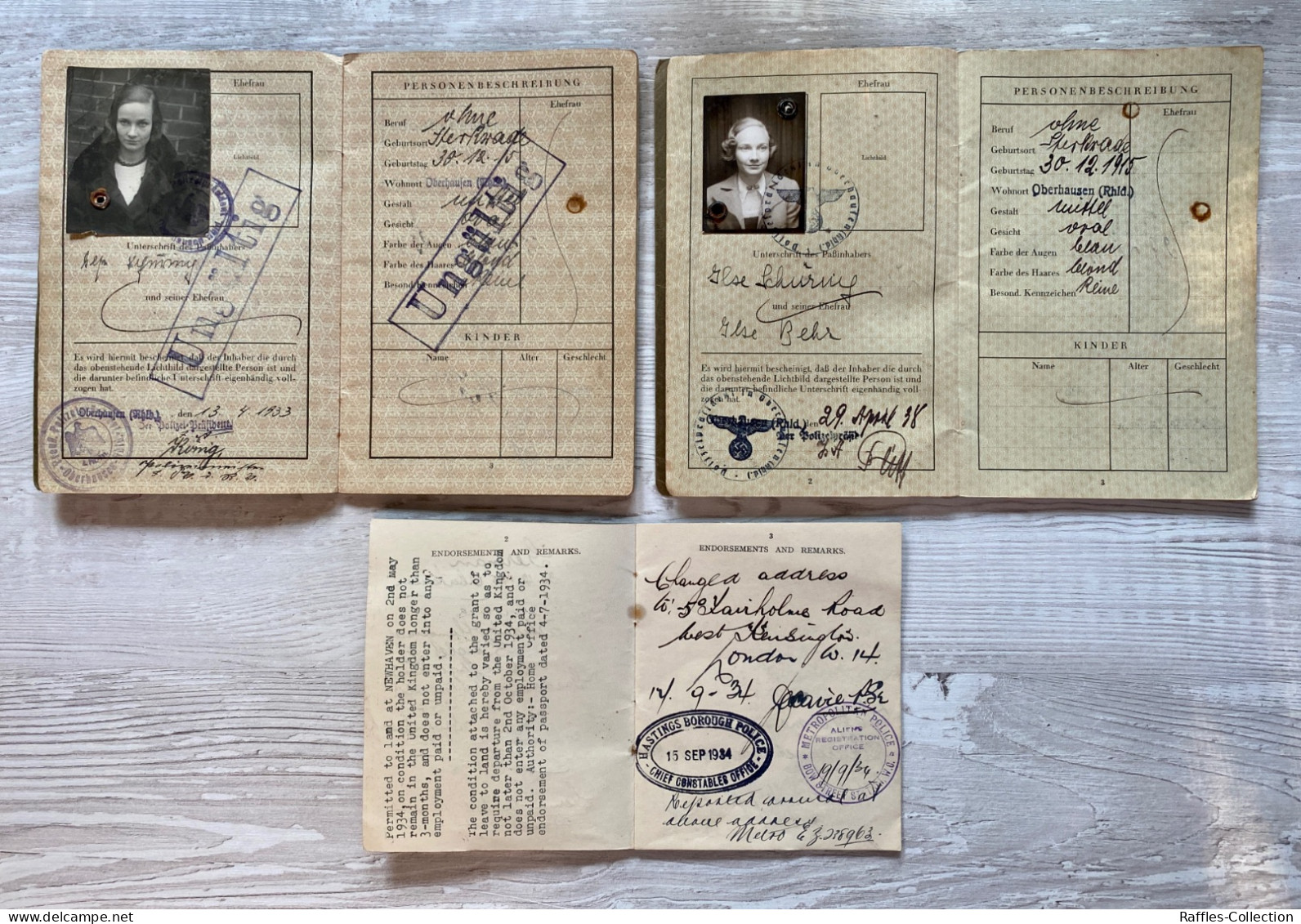 WW2 Germany 1933-1942 Passport & Other Documents Passeport Reisepass Pasaporte Passaporto - Historical Documents