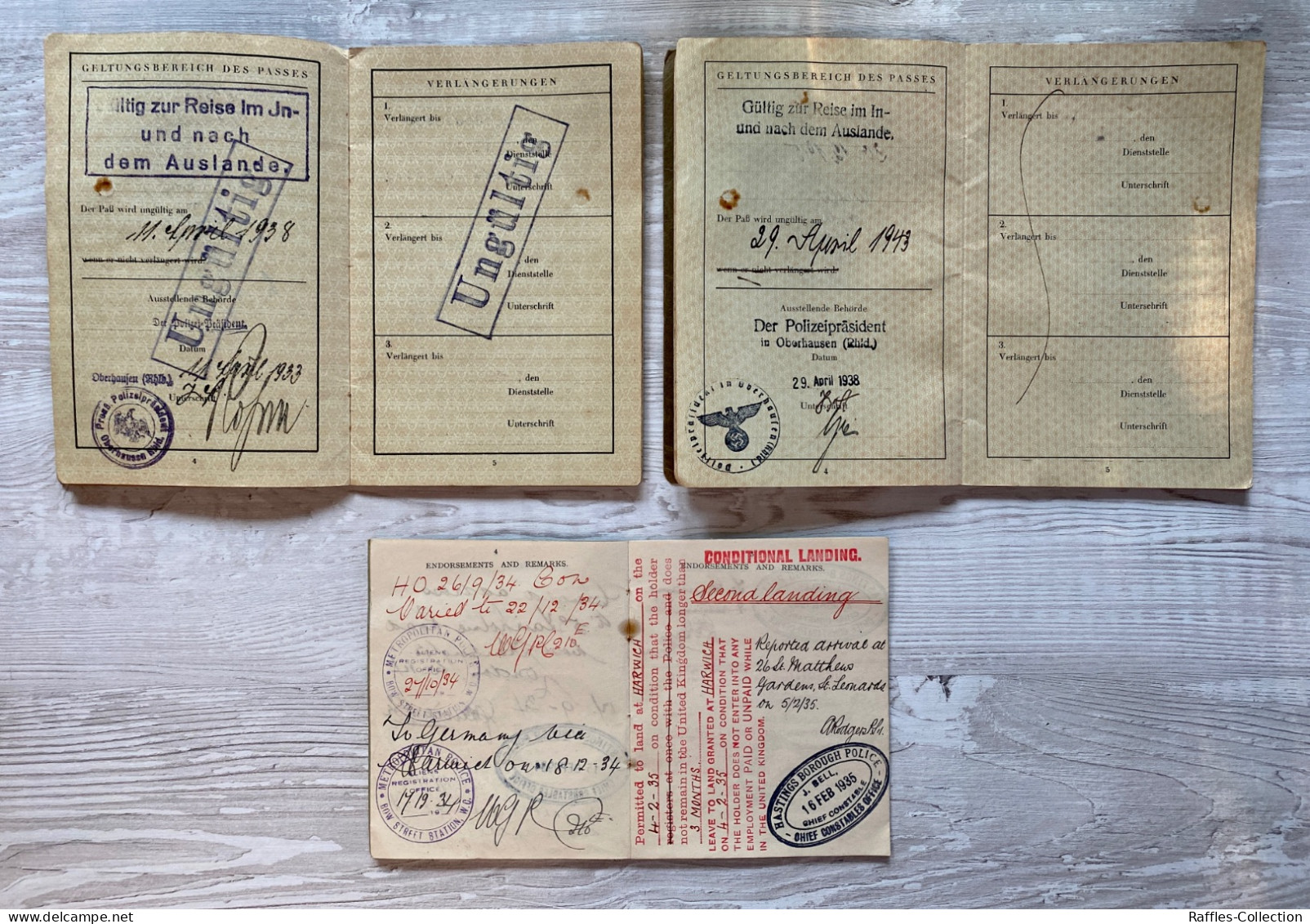 WW2 Germany 1933-1942 Passport & Other Documents Passeport Reisepass Pasaporte Passaporto - Historische Dokumente