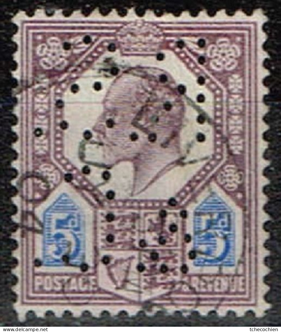 Grande-Bretagne - 1902 - Y&T N° 113, Oblitéré, Perforé R S & C - Perforés