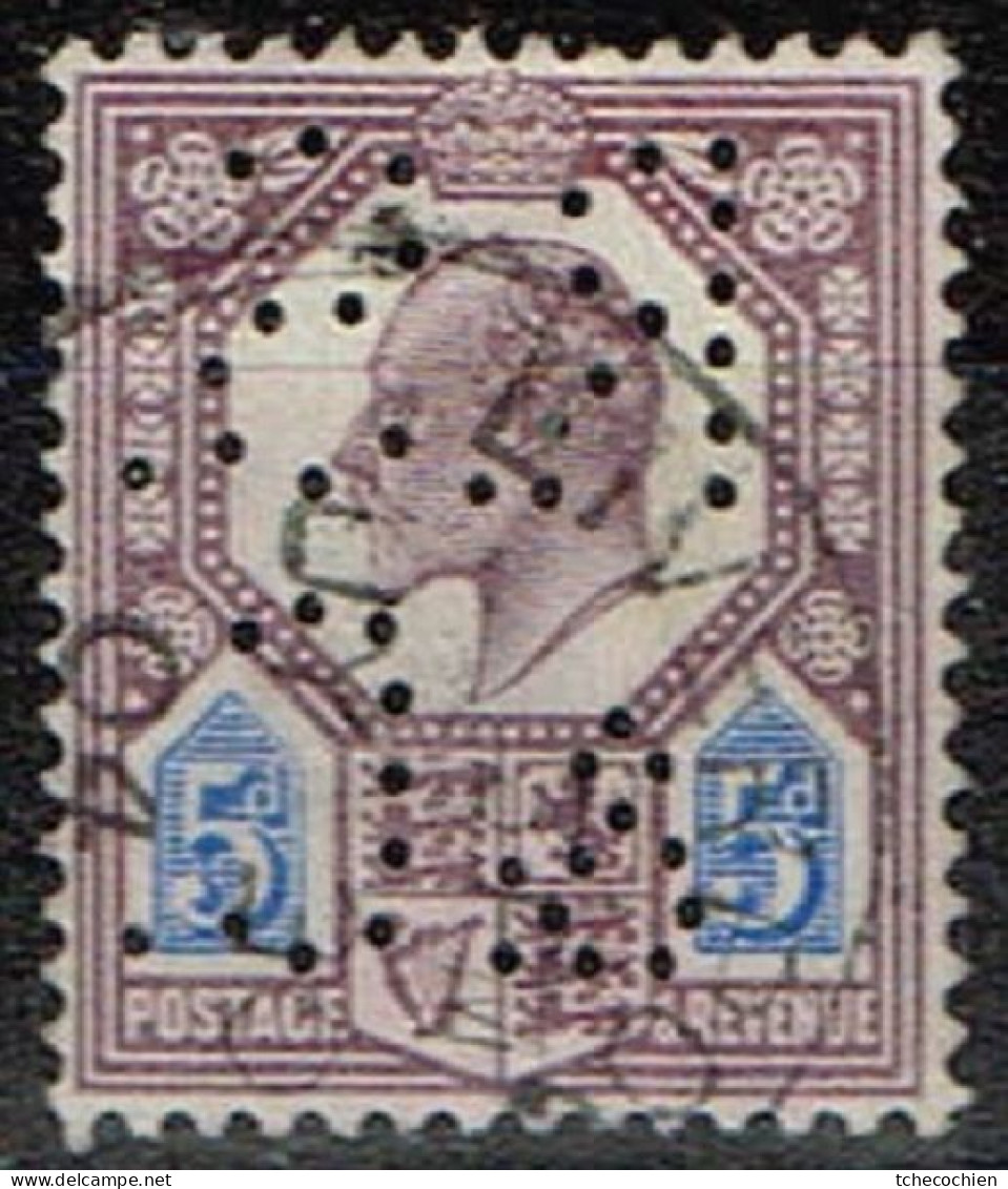 Grande-Bretagne - 1902 - Y&T N° 113, Oblitéré, Perforé R S & C - Perfins