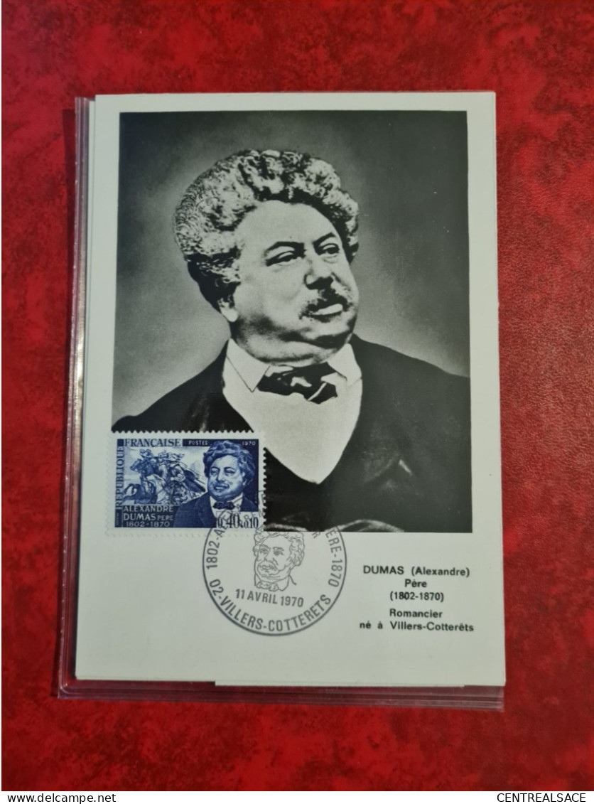 Carte Fdc Maxi 1970 VILLERS COTTERETS ALEXANDRE DUMAS PERE - 1970-1979