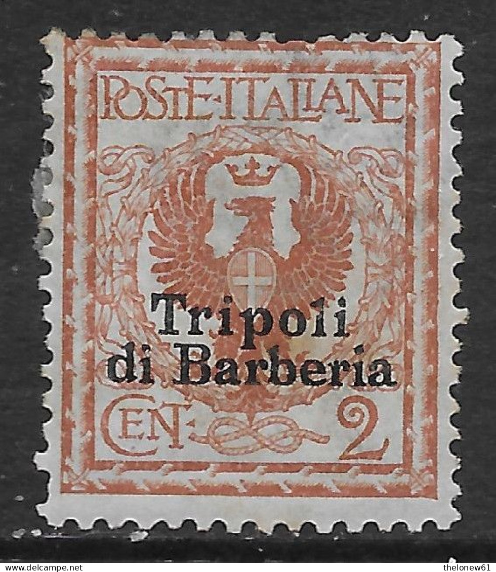 Italia Italy 1909 Estero Tripoli Di Barberia Floreale C2 Sa N.2 Nuovo MH * - Unclassified