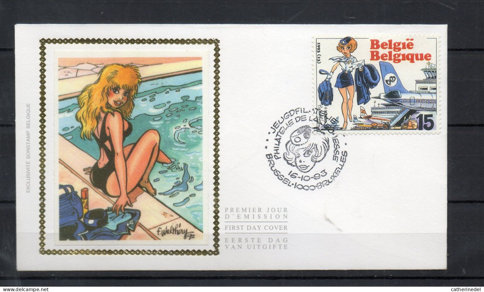 Année 1993 :  FDC 2528 Soie - Natacha/Natasja - Obli. Brussel-Bruxelles - 1991-2000