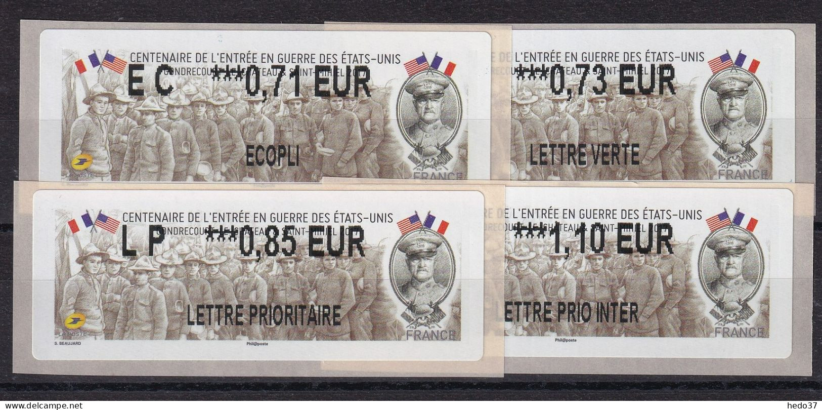 France Timbres De Distributeurs N°1216 - 4 Valeurs - Neuf ** Sans Charnière - TB - 2010-... Abgebildete Automatenmarke