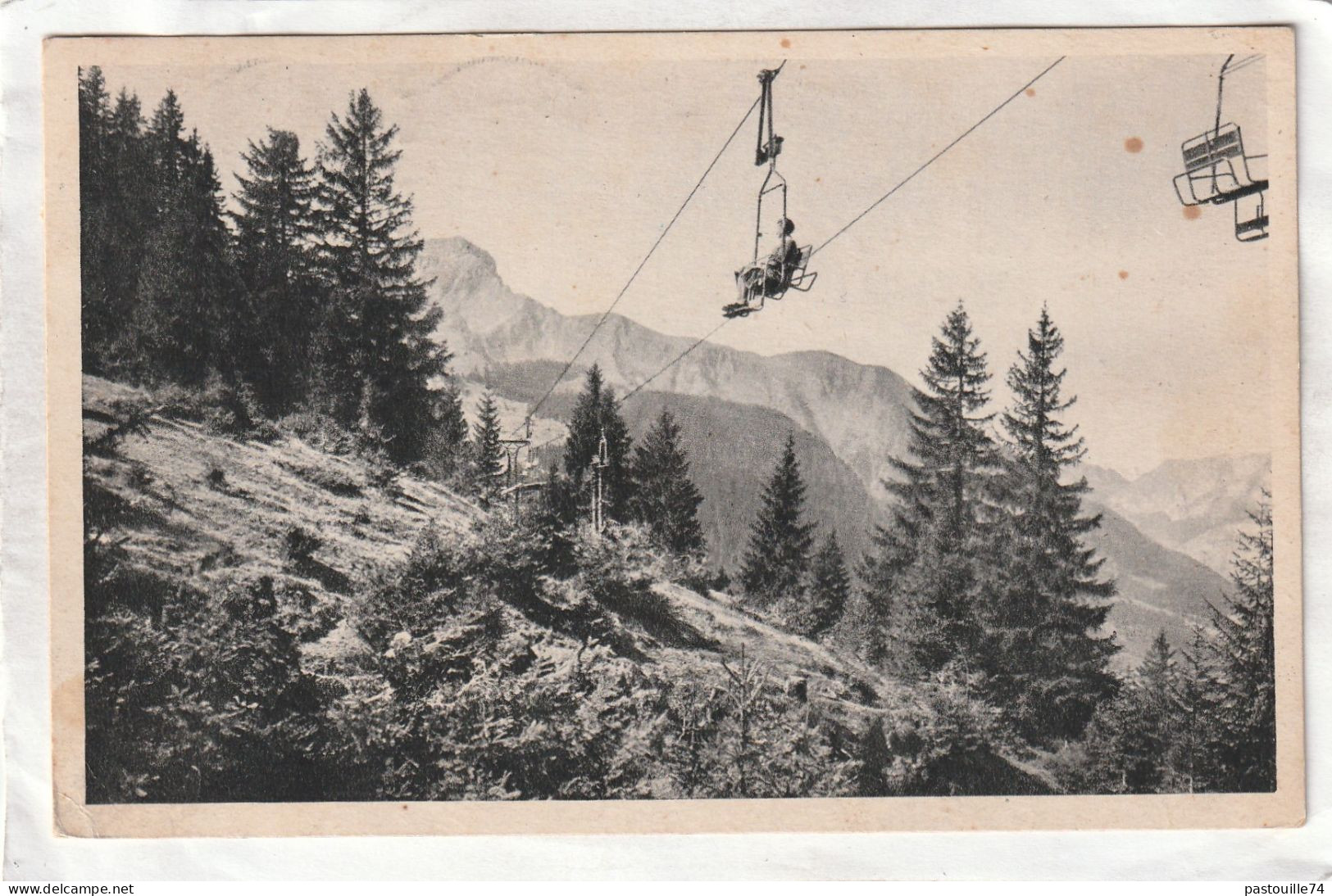 CPA :  14 X 9  -  CHATEL  -  Le Télésiège Et Le Mont Grange - Châtel