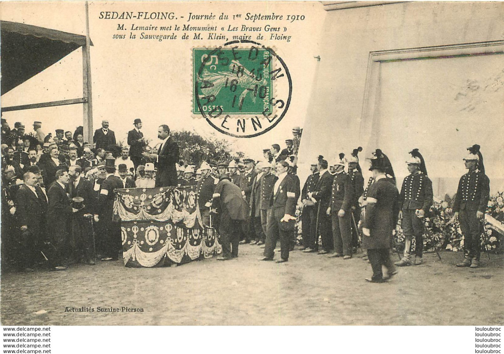 FLOING SEDAN JOURNEE SEPTEMBRE 1910   LE MONUMENT DES BRAVES GENS - Other & Unclassified