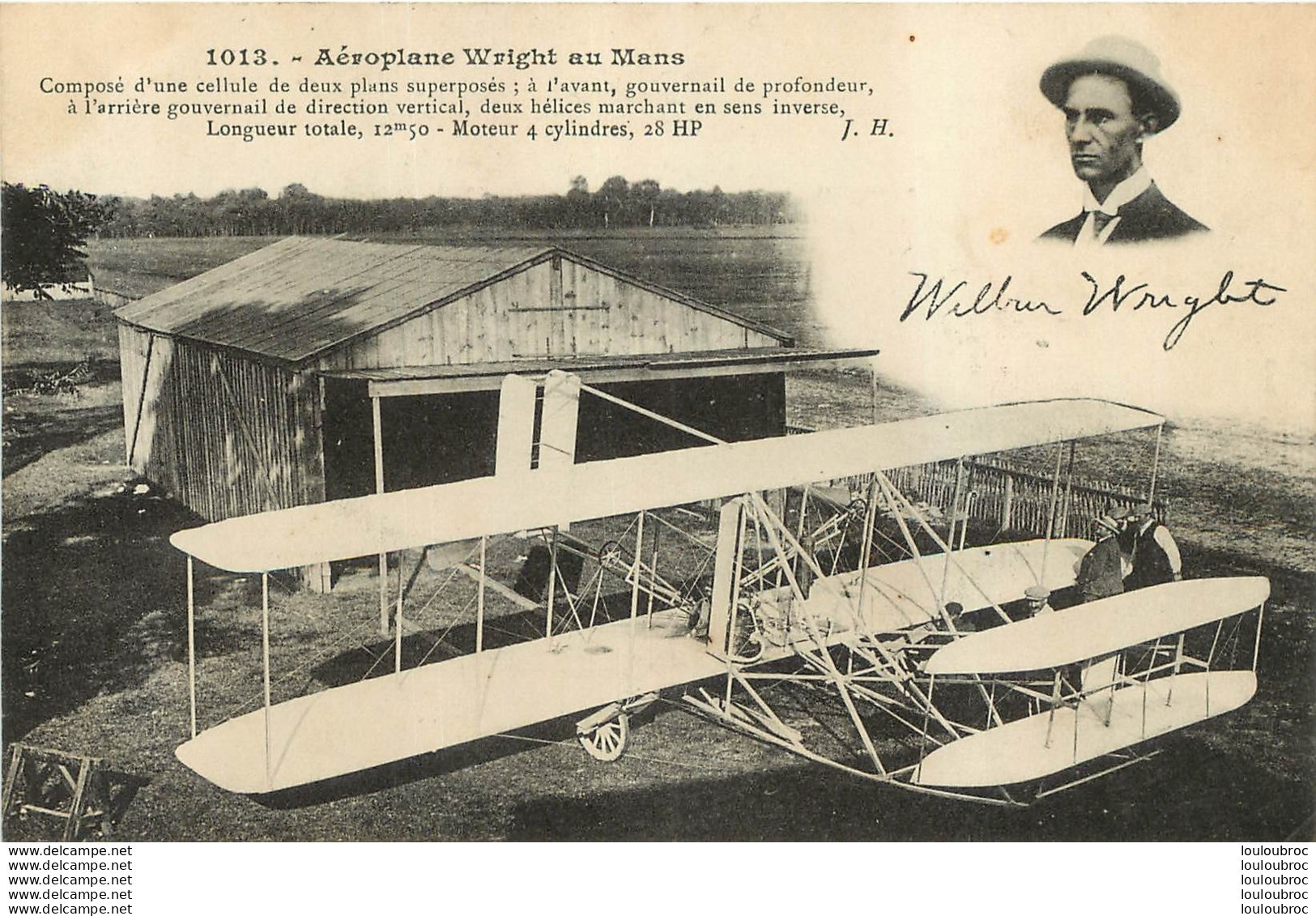 AEROPLANE WRIGHT AU MANS - ....-1914: Precursors