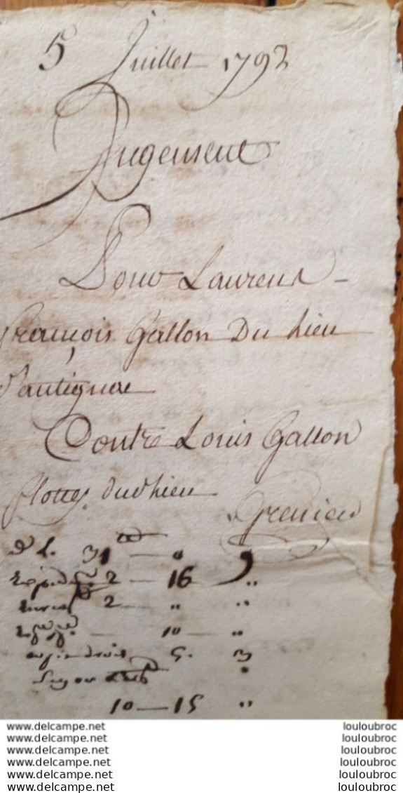 GENERALITE MONTPELLIER 1776 LOUIS ET FRANCOIS GALLON 8 SOLS BEZIERS - Matasellos Generales