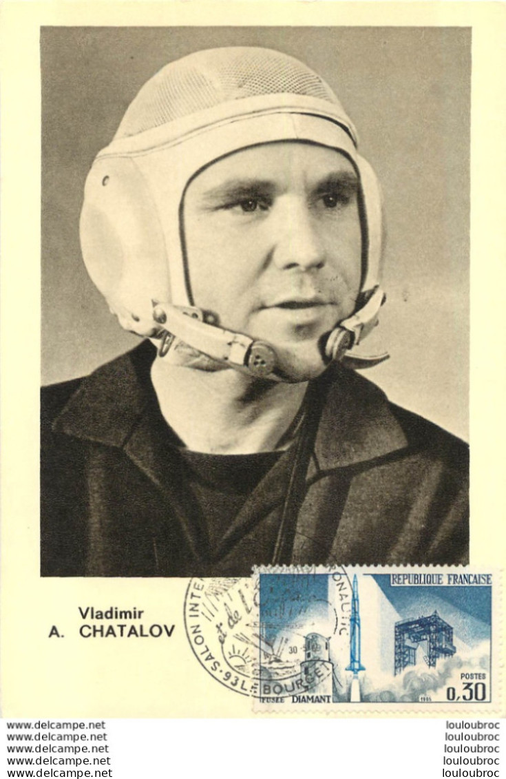 RUSSIE AEROSPACIALE  VLADIMIR A.  CHATALOV  AVEC CACHET ET TIMBRE - Space