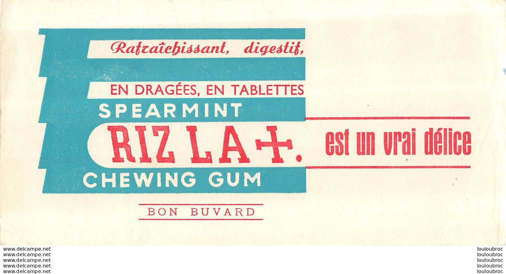 BUVARD CHEWING GUM RIZLA+ - Cake & Candy