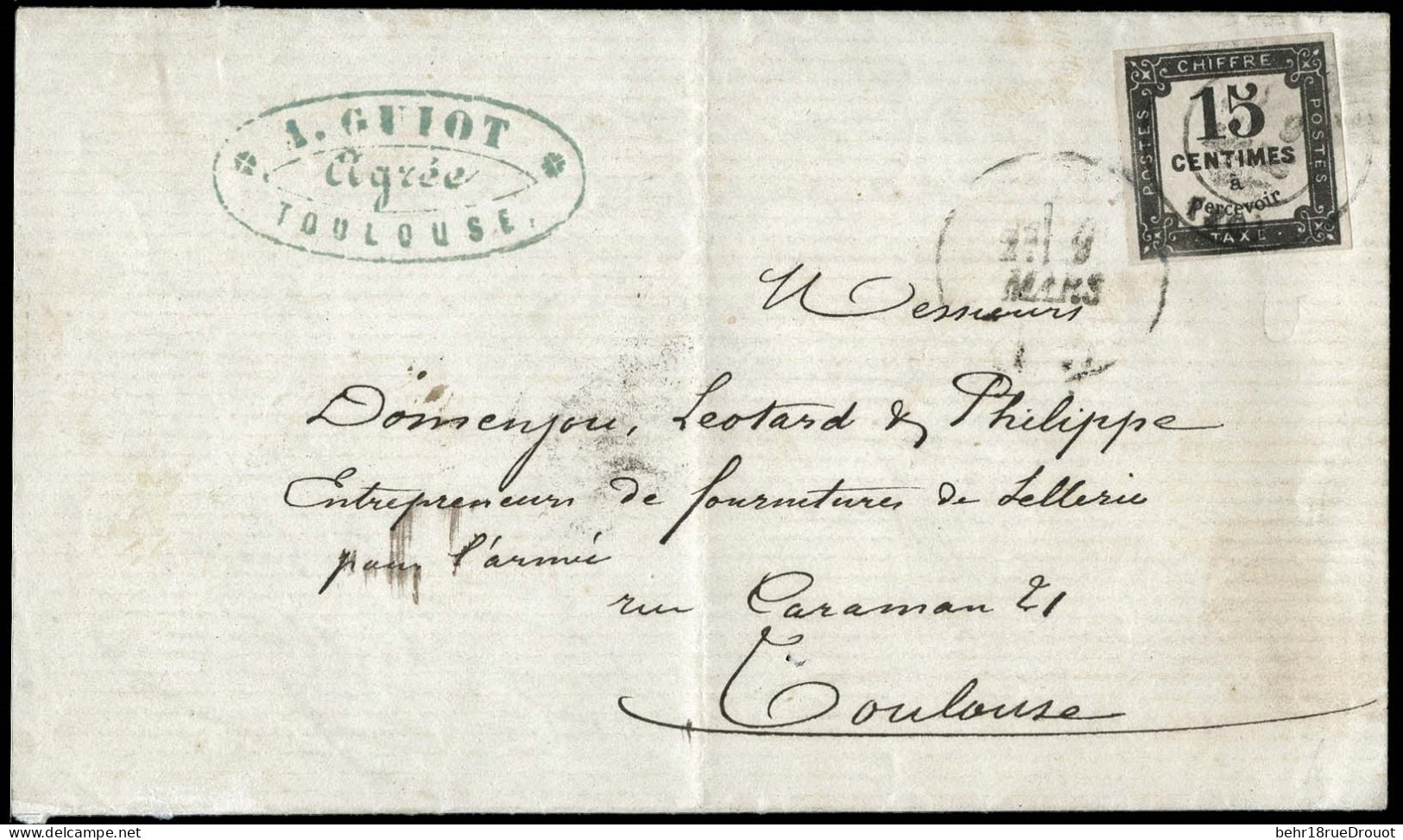 Obl. 4 - 15c. Obl. CàD De TOULOUSE Du 9 Mars 1871 Obl. S/lettre. Marges Exceptionnelles Pour Ce Timbre. SUP. R. - Other & Unclassified