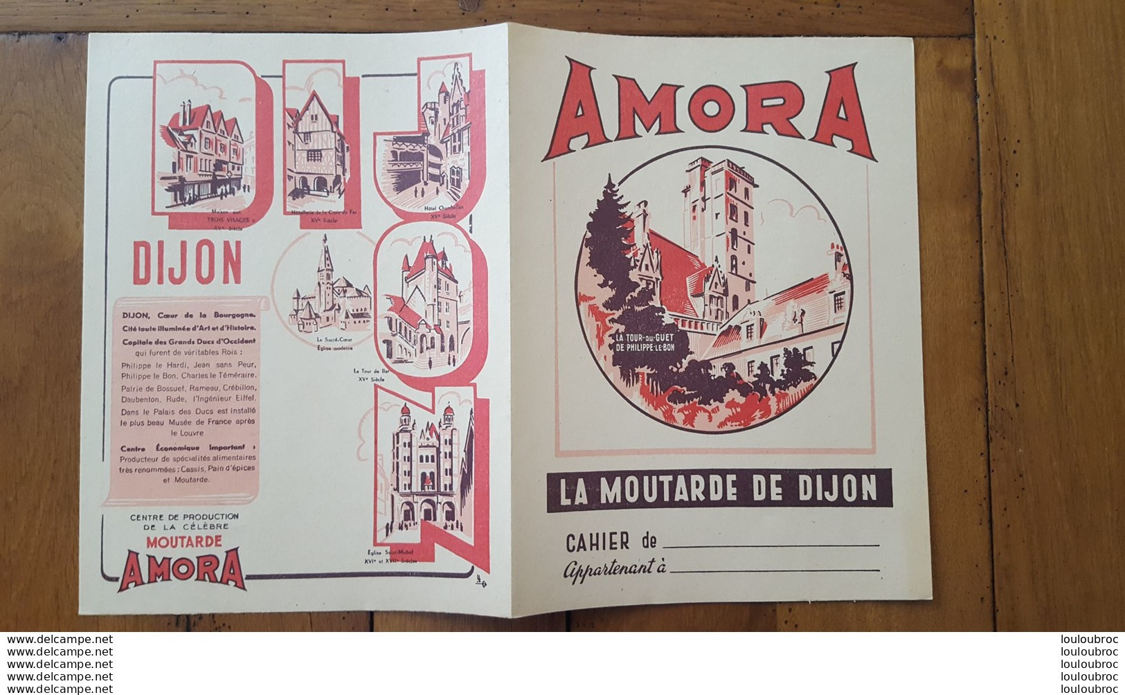 PROTEGE CAHIER   MOUTARDE AMORA - Moutardes