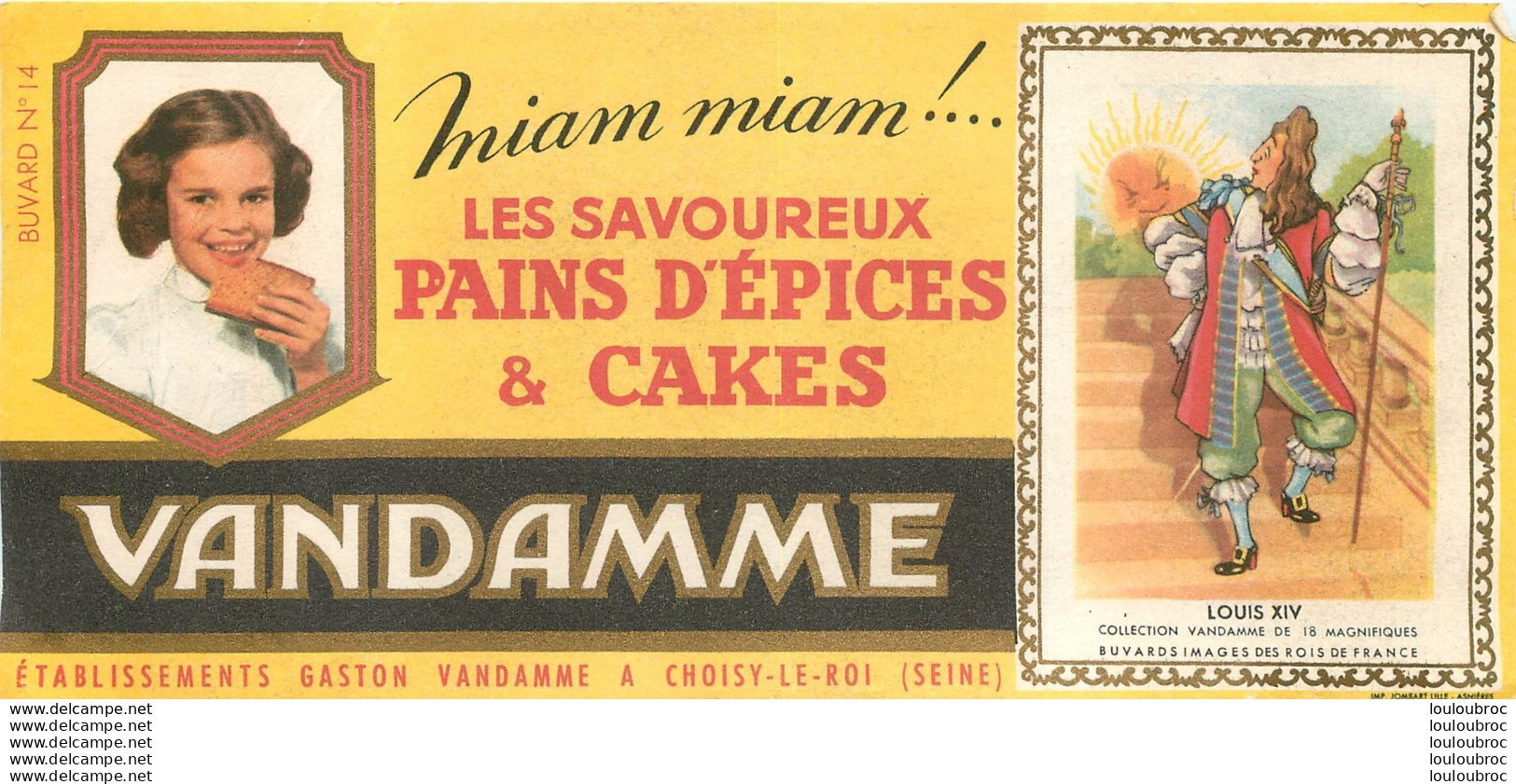 BUVARD VANDAMNE PAINS D'EPICES ET CAKES A CHOISY LE ROI - Pan De Especias