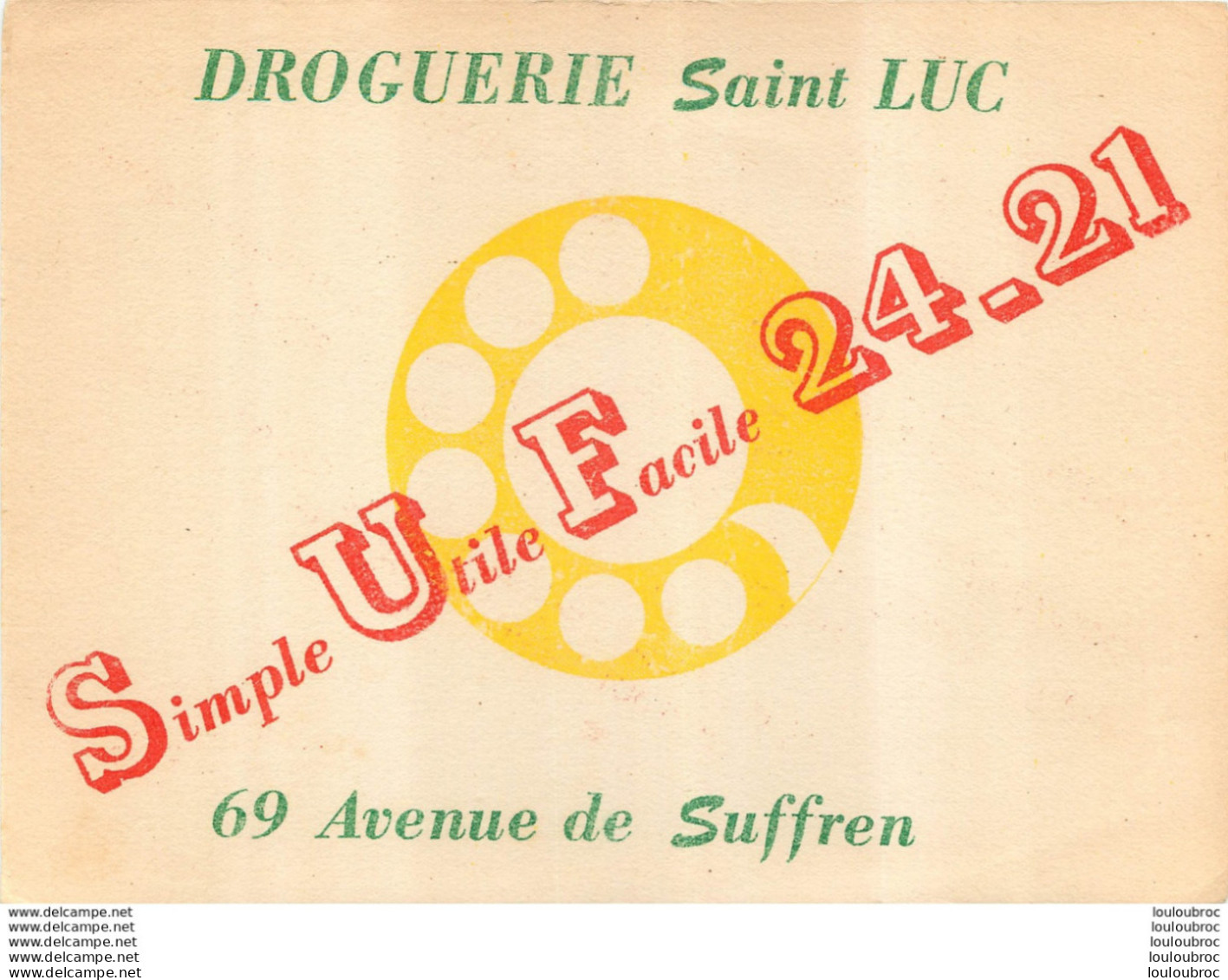 BUVARD DROGUERIE SAINT LUC SUF 24-21 69 AVENUE DE SUFFREN - Waschen & Putzen